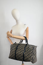 Dior Boston Bag in Navy Blue Oblique